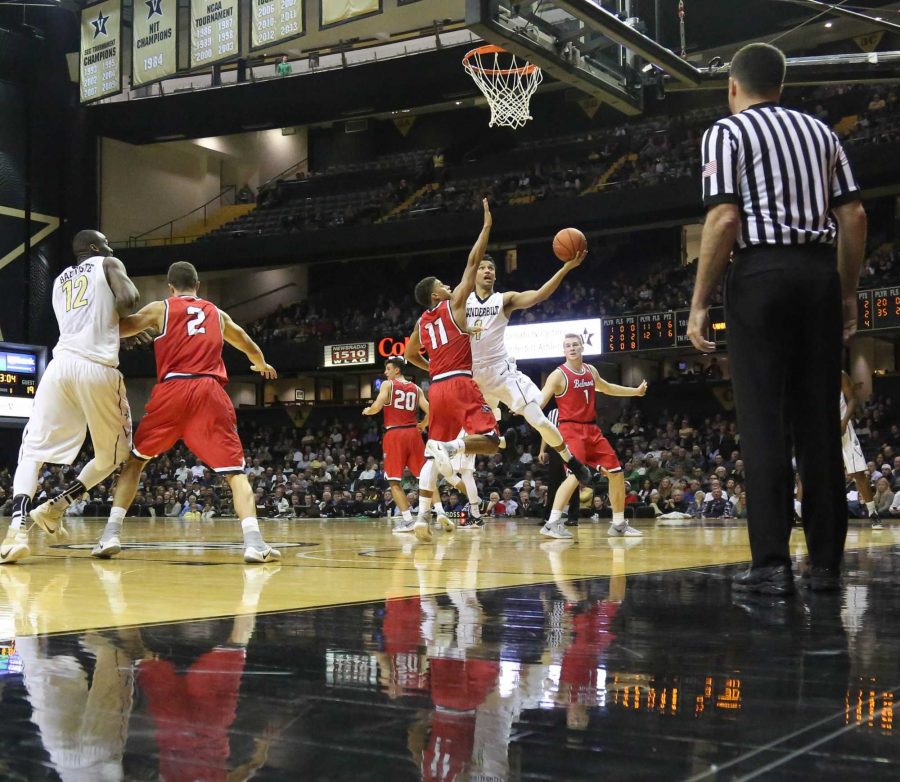 The Vanderbilt Commodores defeat the Belmont Bruins in basketball on November 15, 2016.