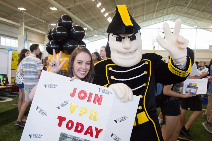 Hundreds of Vanderbilt organizations recruit new members at the Student Involvement Fair on August 25, 2017.