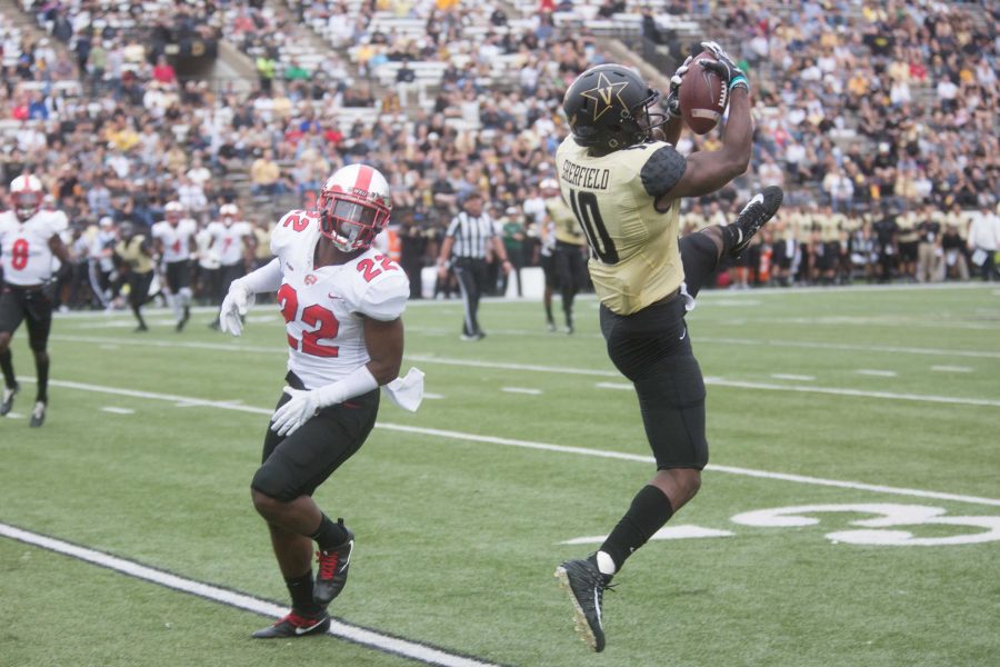 The Commodores play the WKU Hilltoppers on Saturday, November 4, 2017.