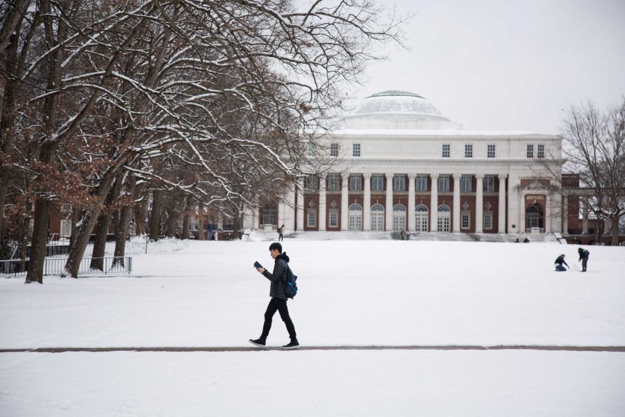 Snowy weather visits Vanderbilt on Tuesday, January 16, 2018. (Hustler Multimedia/Claire Barnett)