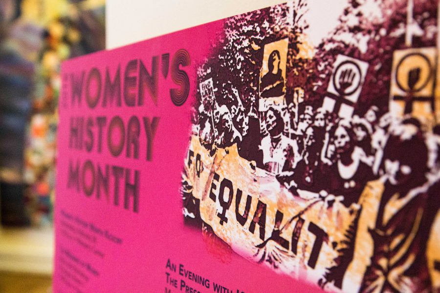 The Margaret Cuninggim Womens Center hosts the Womens History Month Kickoff on Wednesday, February 28, 2018. The kickoff discussed the schedule for upcoming events and featured food, music, and raffles. (Photo by Emily Gonçalves)