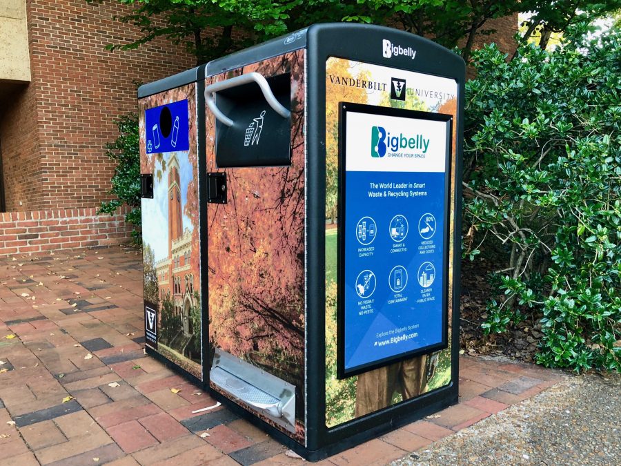 Solar powered trash cans installed on campus to improve efficiency