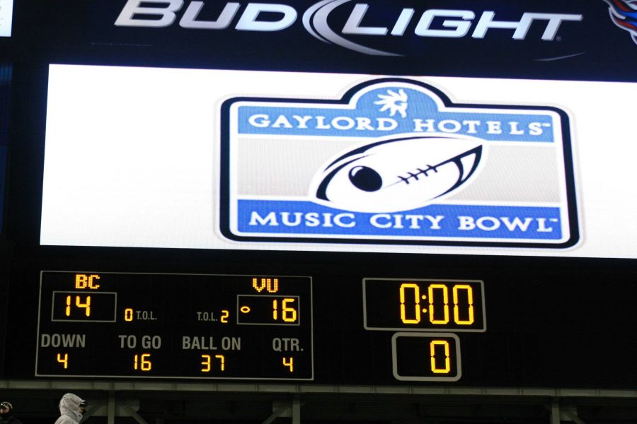 Vanderbilt claims its first bowl victory in 54 years with a 16-14 win against Boston College in the 11th annual Gaylord Hotels Music City Bowl January 31, 2008.