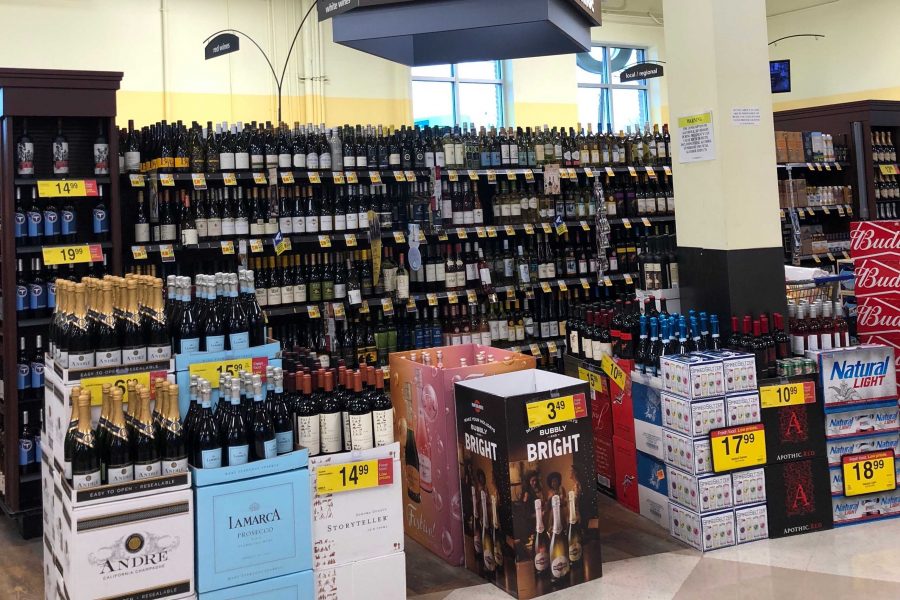 The alcohol sales section at Kroger Grocery Store on 21st Ave. (Photo by Rachel Friedman)
