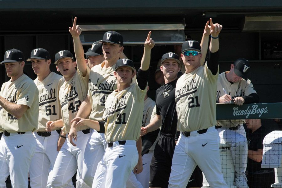 The Vandy Boys play the University of South Carolina on Saturday, April 28, 2018 at Hawkins Field. (Photo by Claire Barnett)