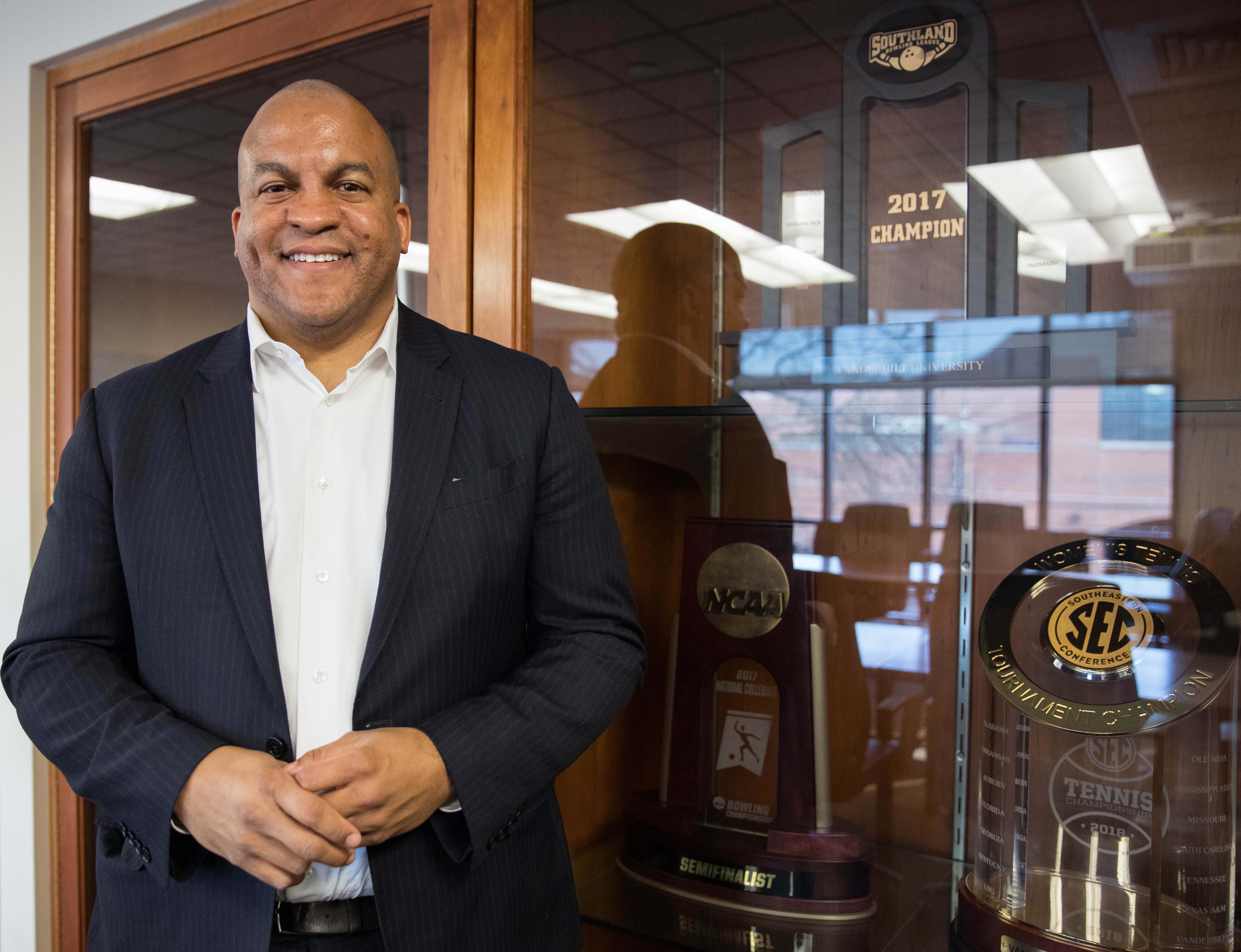 Malcolm Turner poses during his first day as Vanderbilt Athletic Director on Friday, February 1, 2019.