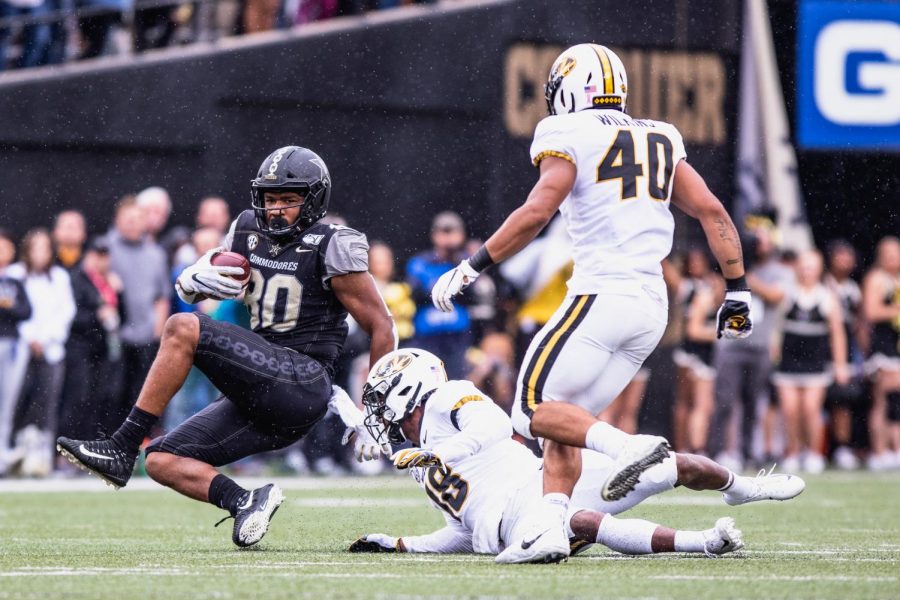 Vanderbilt upsets Mizzou for Homecoming Weekend on Saturday, October 19, 2019. (Photo by Hunter Long)