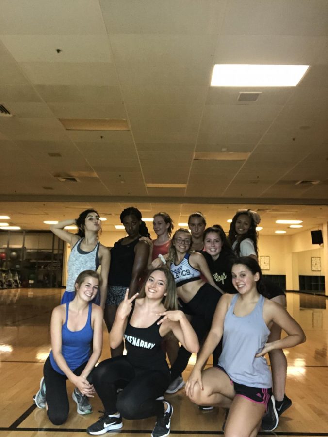 Sophie Acosta and her class finish up a Vixen workout. (Photo courtesy Sophie Acosta)
