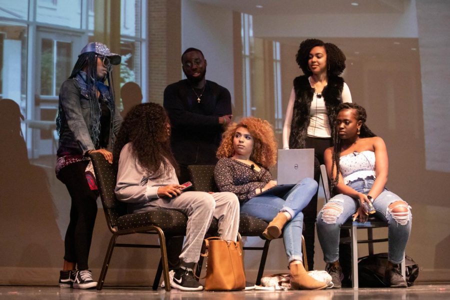 Students highlight issues of mental health and racism through their acting.