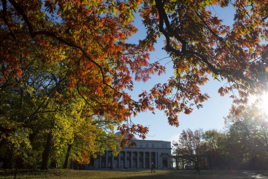 Vanderbilt remains committed to bringing students back to campus, including Peabody College, shown above in the fall. Vanderbilt is one of only four top 15 institutions to hold to this, with others going remote for the Fall 2020 semester.