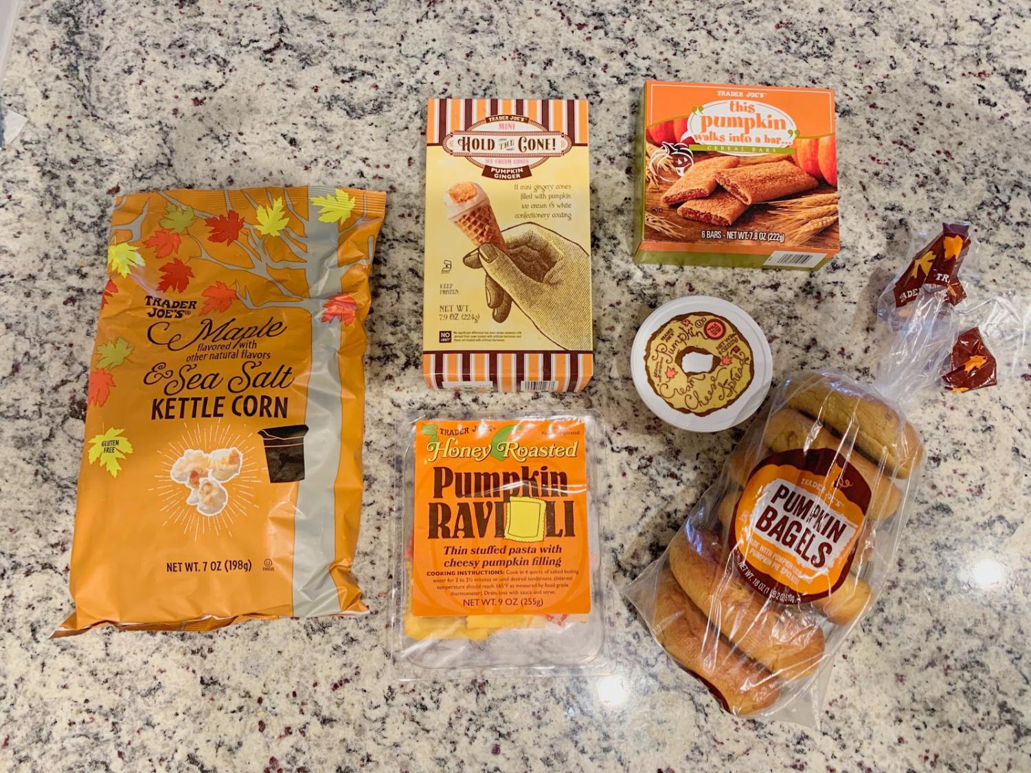 Trader Joes is offering a wide variety of fall-themed items for their customers to purchase (Natalie Vitols)