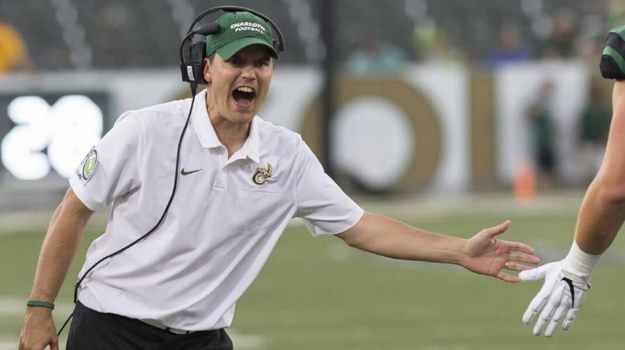 Will Healy as head coach of the Charlotte 49ers. (The Free Press)