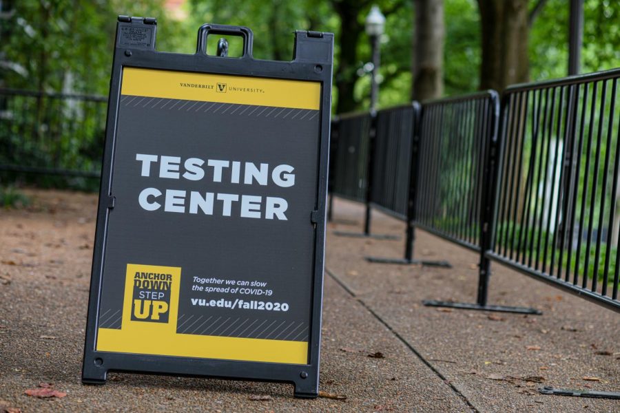 image of sign outside the testing center