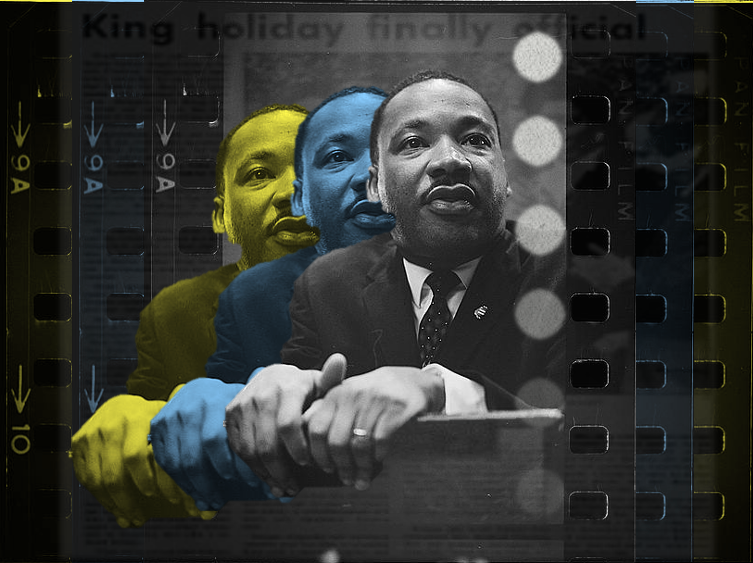 The first Federal King holiday was celebrated in 1986. Original photo of King taken by Marion S. Trikosko in 1964. (Hustler Staff/Miquéla Thornton)
