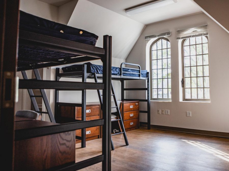 A dorm room in Nicholas S. Zeppos residential college. Picture taken on Aug. 13, 2020. (Hustler Multimedia/Hunter Long)