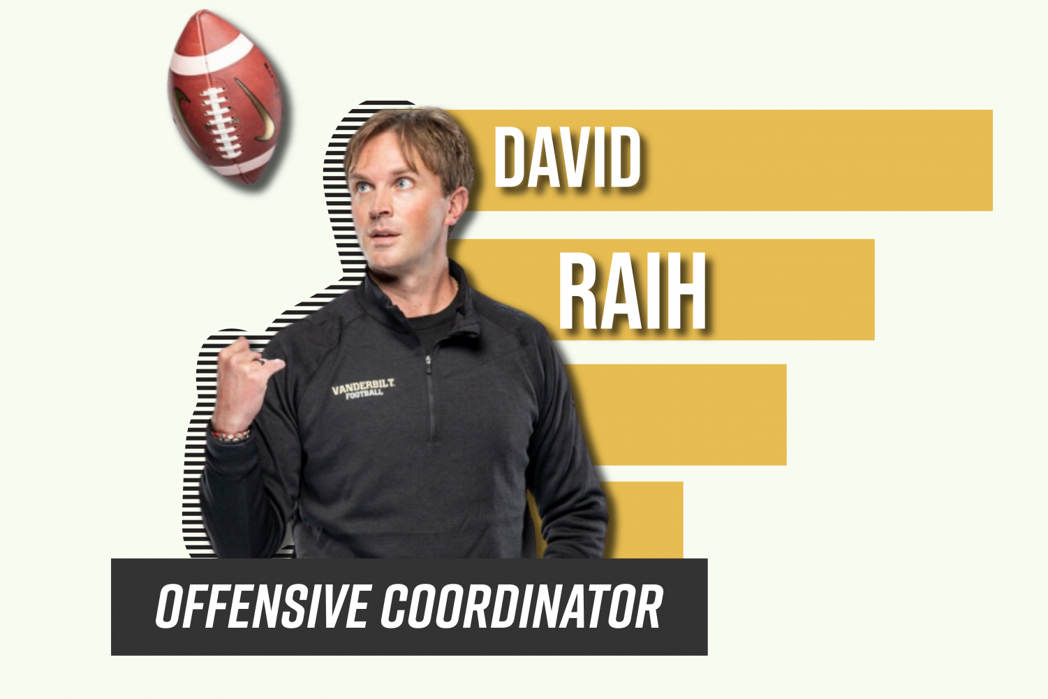 David Raih comes to Vanderbilt as first-year head coach Clark Leas offensive coordinator. (Hustler Communications/Emery Little)