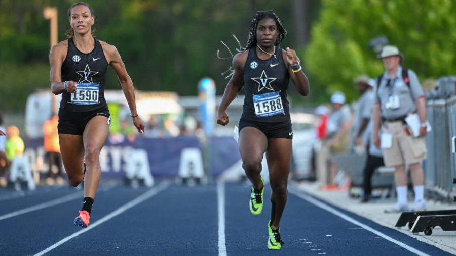 Vanderbilts Taiya Shelby advanced to the NCAA Championships in the 400-meter race. (Twitter/vandyxctrack).