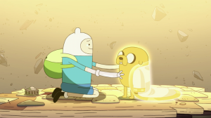 Inseparable brothers Finn and Jake reunite for one final adventure in Together Again. Screenshot by Andrew Kolondra Jr. (HBO Max/Distant Lands)