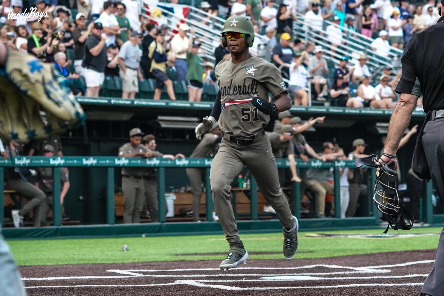 Vanderbilt Commodores outfielder Enrique Bradfield Jr. during the