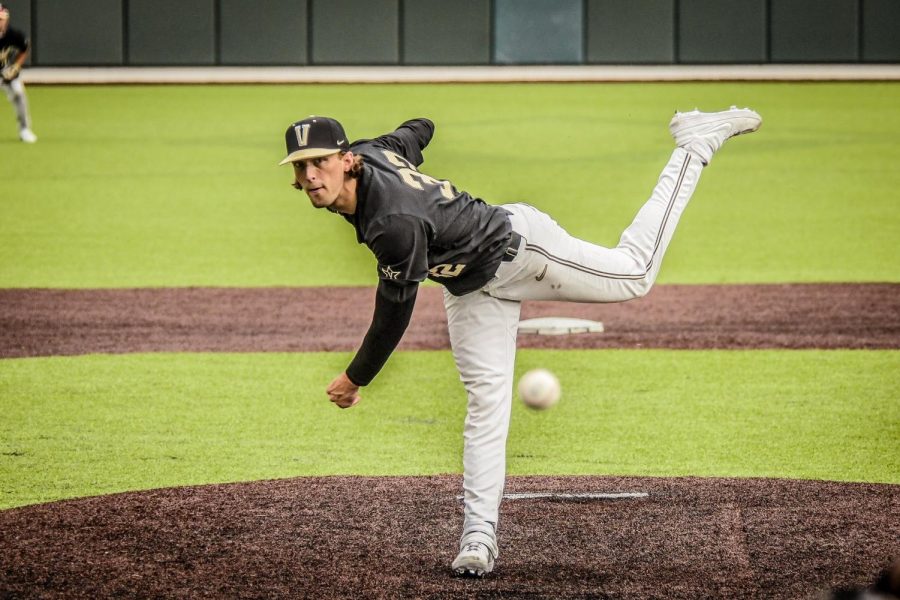 Despite tearing his UCL after his sophomore season, Fisher had a strong senior campaign and will now bring his talents to Arizona. (Vanderbilt Athletics).