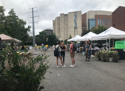 Vanderbilt’s repurposed parking lot for the PARK(ing) Day event, as photographed on Sept. 17, 2021. (Hustler Staff/Mae Monette)