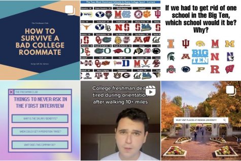 A sample of posts from The Freshman Clubs main Instagram page. (@the_freshman_club on Instagram)