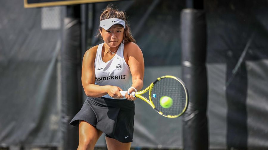 Vanderbilt women's tennis competes in preparation for the ITA Regionals in 2021. (Vanderbilt Athletics)