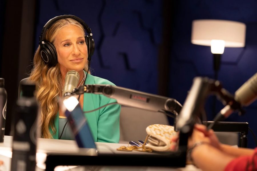 Carrie co-hosts a podcast. 