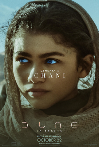 "Dune" poster featuring Zendaya as Chani