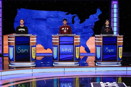Sam Blum and two other Jeopardy! National College Championship contestants