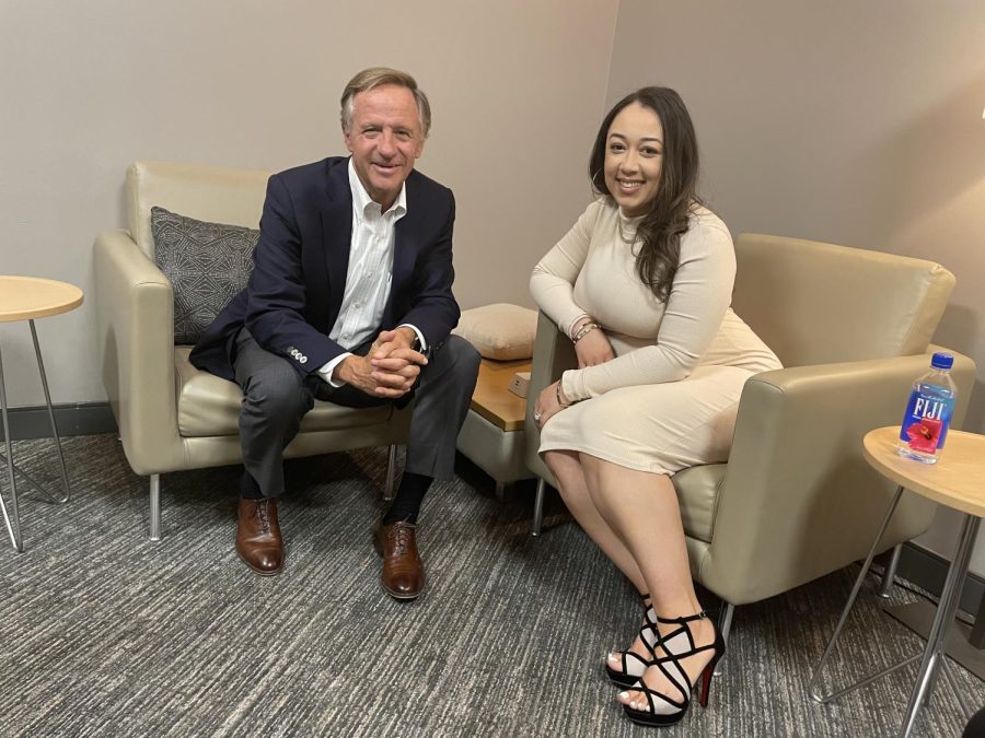 gov haslam and cyntoia brown sitting in chars being interviewed
