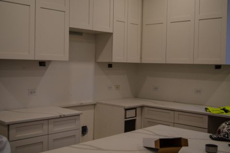 The kitchen of a faculty apartment in Rothschild College, as photographed on March 1, 2022