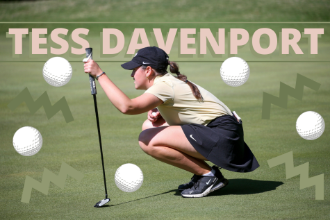 Vanderbilt golfer Tess Davenport competing at SEC Championships. Image courtesy of Michael Wade.