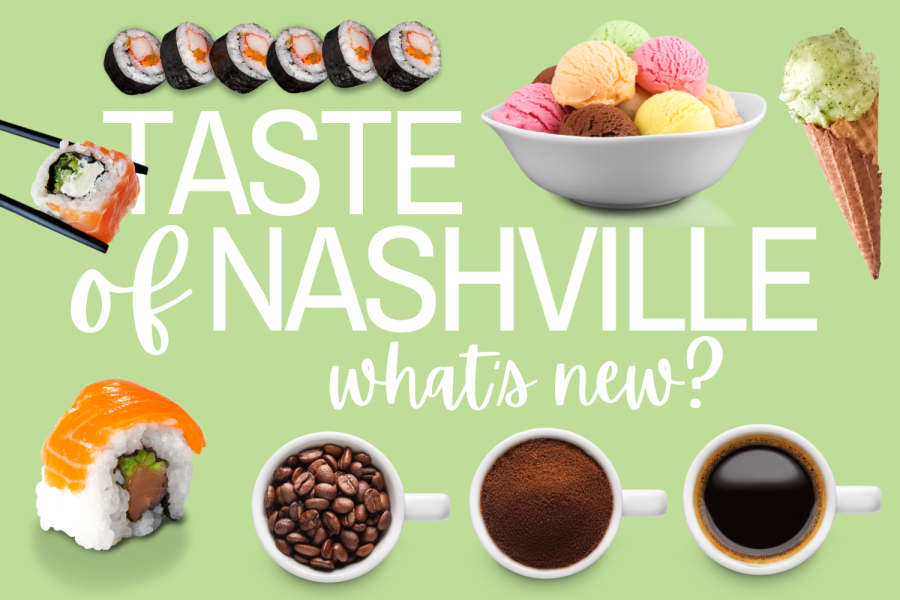 Graphic depicting various foods found at new Taste of Nashville restaurants.
