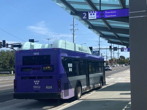 WeGo bus arrives at Hillsboro Transit Center, as photographed on Aug. 9, 2022.
