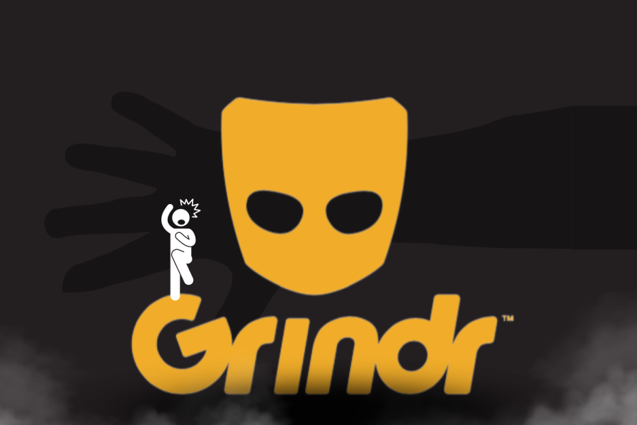 Graphic+depicting+the+logo+for+the+Grindr+App+%28Hustler+Multimedia%2FVanessa+Schor%29.