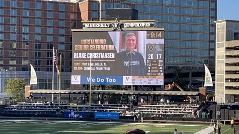 Vanderbilt announced the outstanding senior during their University of Mississippi football game at First Bank stadium, as photographed on Oct. 8, 2022. (Photo courtesy of Keanani Afu)