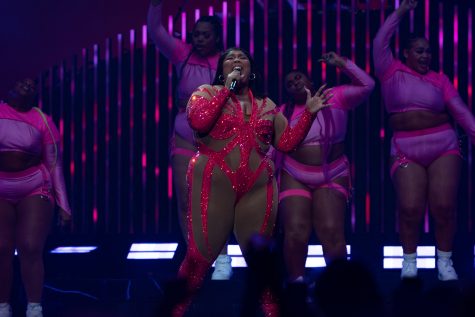 Lizzo performs at Bridgestone Arena, as photographed on Oct. 23, 2022. (Hustler Multimedia/Barrie Barto)