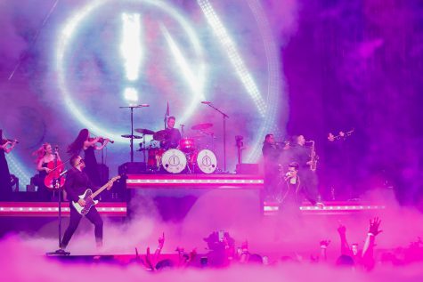 Panic! at the Disco performs at Bridgestone Arena, as photographed on Oct. 8, 2022 (Hustler Staff/Josh Rehders).