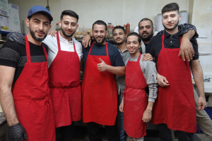 The Roma team of brothers, cousins and family friends pictured left to right on Oct. 26, 2022: Mojhed, Jaafar, Saif, Tim, Majed, Hamza, Hantouli. (Hustler Multimedia/Keng Teghen)