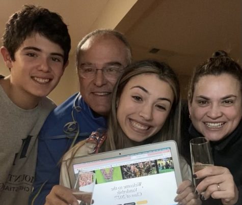 Andrea Elorriaga and her family celebrating her acceptance to Vanderbilt, as photographed on Dec. 14, 2022. (Photo courtesy of Andrea Elorriaga)