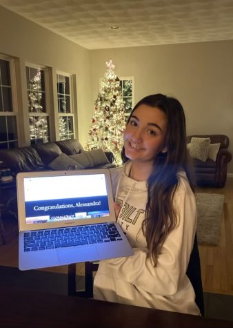 Alessandra Messina with her acceptance letter, as photographed on Dec. 15, 2022. (Photo courtesy of Alessandra Messina)