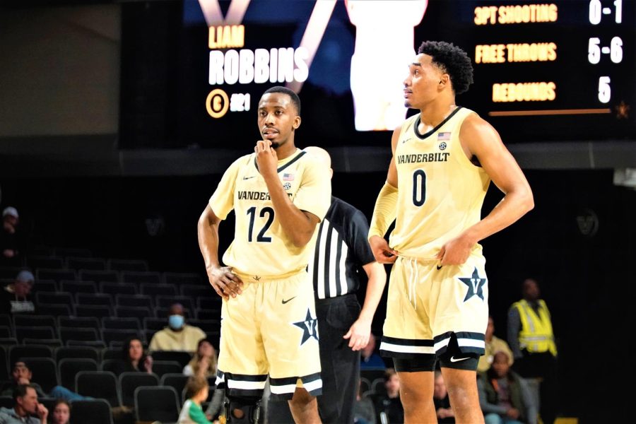 Tyrin Lawrence and Trey Thomas share the court against Grambling State on Dec. 9th, 2022 (Hustler Multimedia/ Makayla Donald)