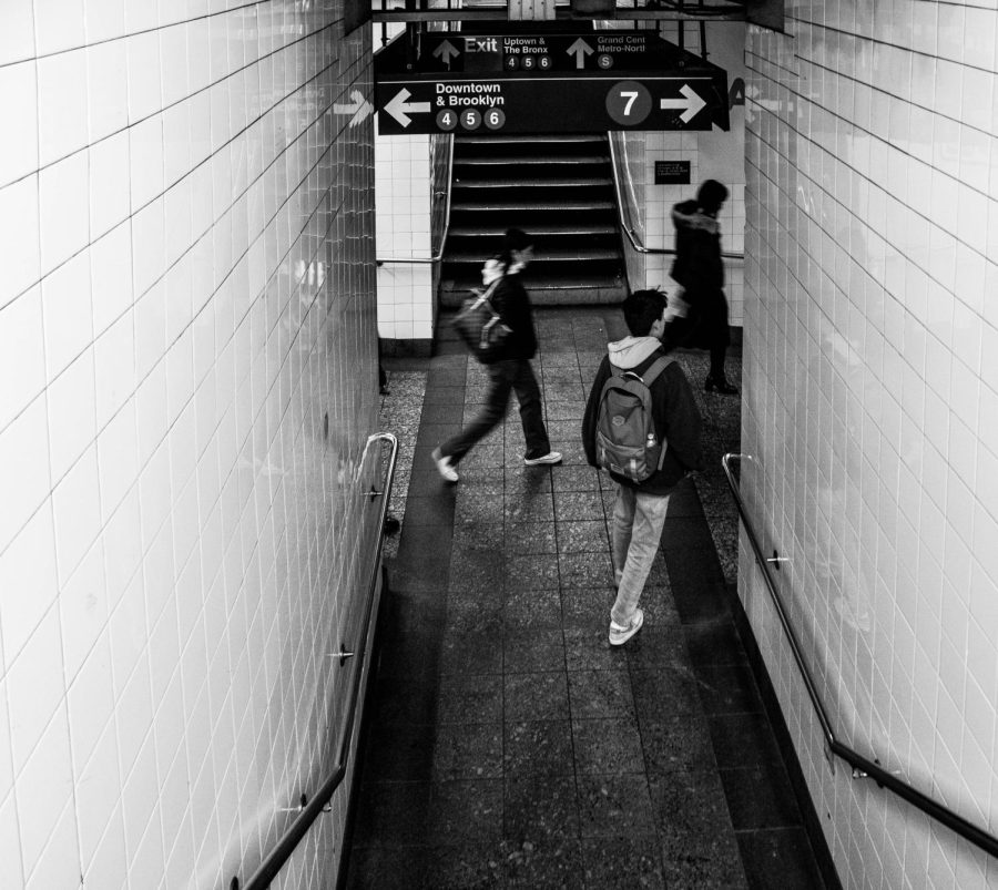Looking down into the subway, as photographed on Nov. 25, 2022. (Hustler Multimedia/Aryan Garg)