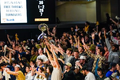 Memorial Gymnasium was full with a noisy home crowd, as photographed on Jan. 24, 2023. (Nikita Rohila/Hustler Multimedia)