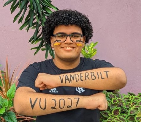 Cauã Rodrigues celebrating his EDII acceptance to Vanderbilt. (Photo courtesy of Cauã Rodrigues)