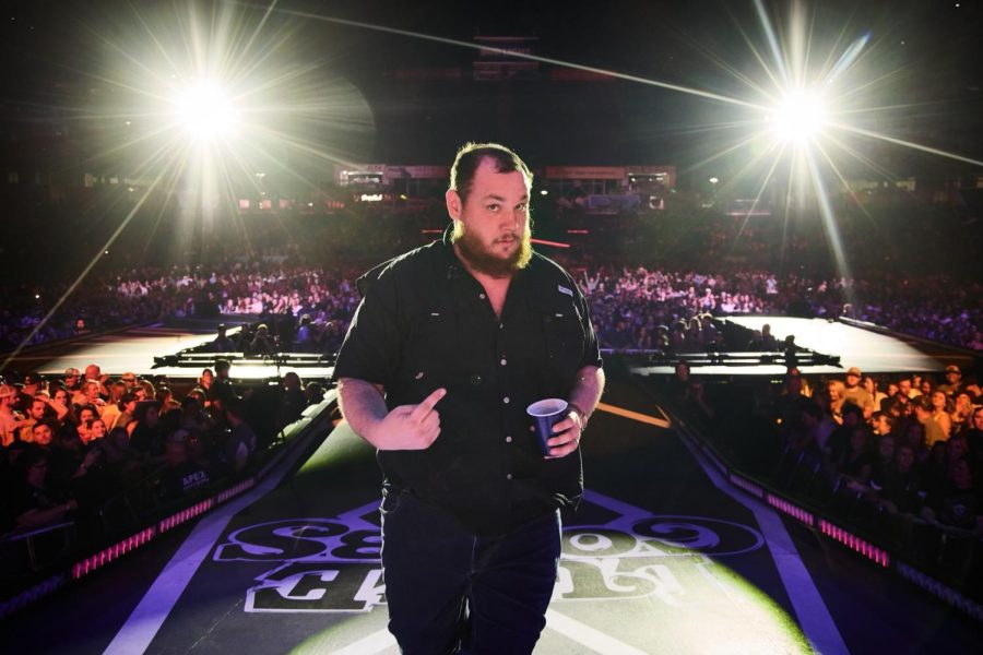 Luke Combs looking at the camera and posing, as photographed on April 14, 2023. (Photo courtesy of David Bergman)