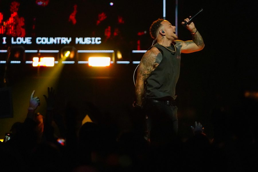 Kane Brown performs for a sold-out crowd at Bridgestone Arena, as photographed on March 31, 2023. (Hustler Multimedia/Barrie Barto)