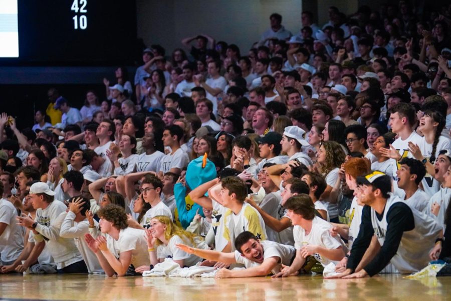 The crowd reacts at Memorial Gymnasium, as photographed on March 22, 2023. (Hustler Multimedia/Nikita Rohila)