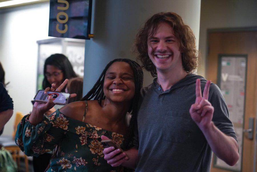 VSG Candidates Samuel Sliman and Kendelle Grubbs pose for the camera after winning the election, as photographed on March 31, 2023. (Hustler Multimedia/Narenkumar Thirmiya)
